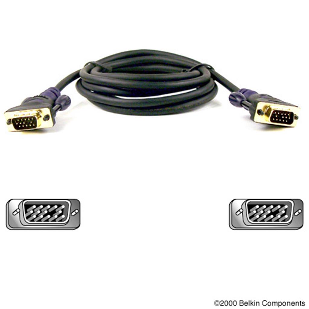 Belkin Gold Series VGA Monitor Signal Replacement Cable 3m VGA Cable Black