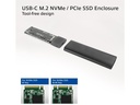 ACT AC1615 - USB-C M.2 NVMe / PCIe SSD Enclosure