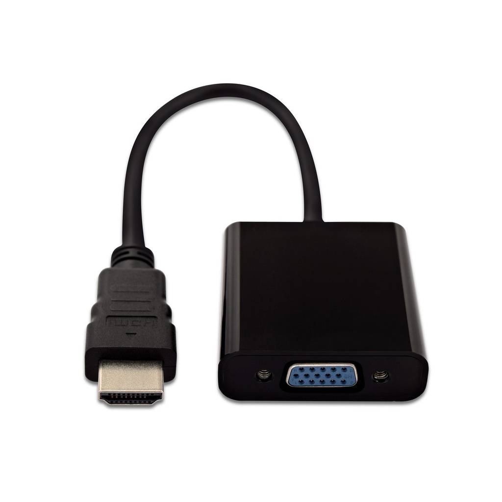 V7- CBLHDAVBLK-1E - Adaptateur vidéo noir HDMI mâle vers VGA femelle