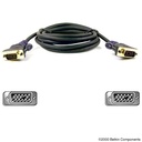 Belkin - F2N028B10-GLD - Câble de remplacement de signal pour moniteur VGA Gold Series, 3 m, noir