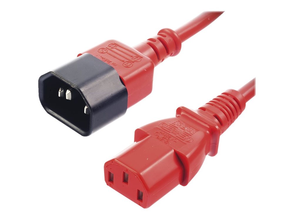 [30477] Lindy - 30477 - Rallonge IEC 1 m. Rouge