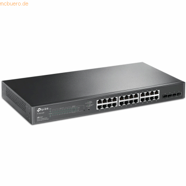 TP-Link - TL-SG2428P - Commutateur réseau 56 Gbit/s, montable en rack, administrable, 24 ports Gigabit Ethernet RJ45 + 4 ports SFP