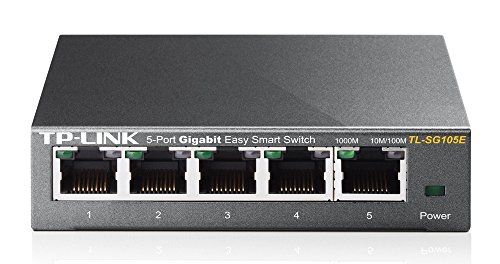 [TL-SG105E] TP-Link - TL-SG105E - Commutateur de bureau TP-Link TL-SG105E RJ45 PoE 7", 4 Mbps Noir